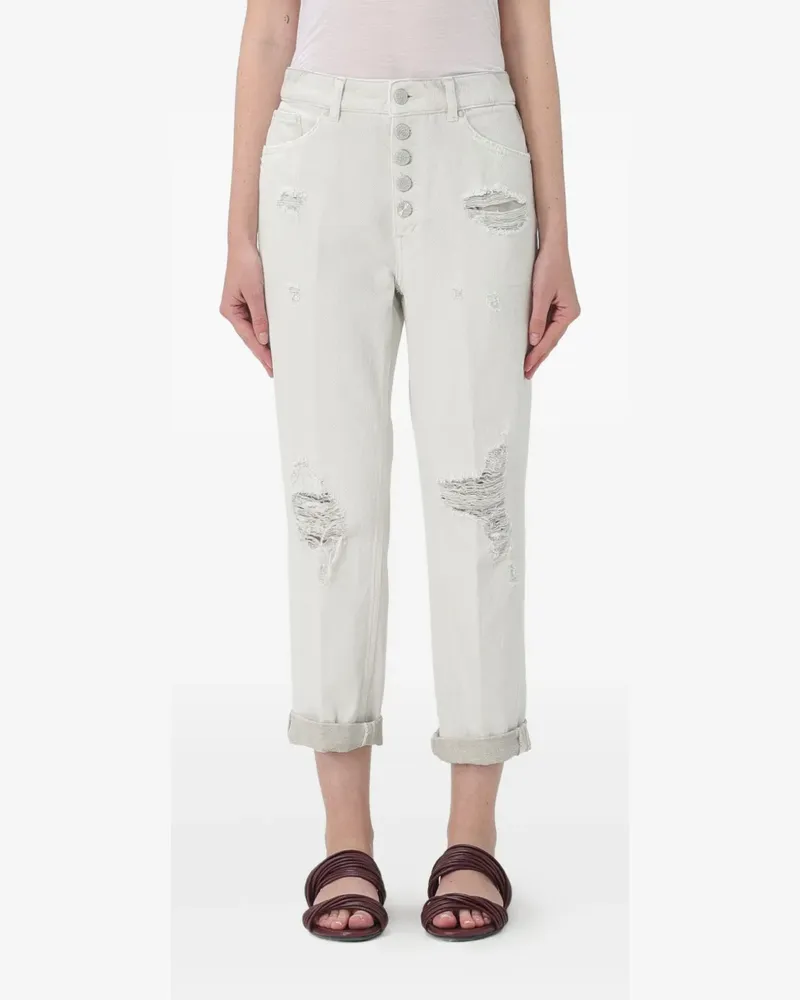 Dondup Koons Distressed-Jeans - Grau Grau