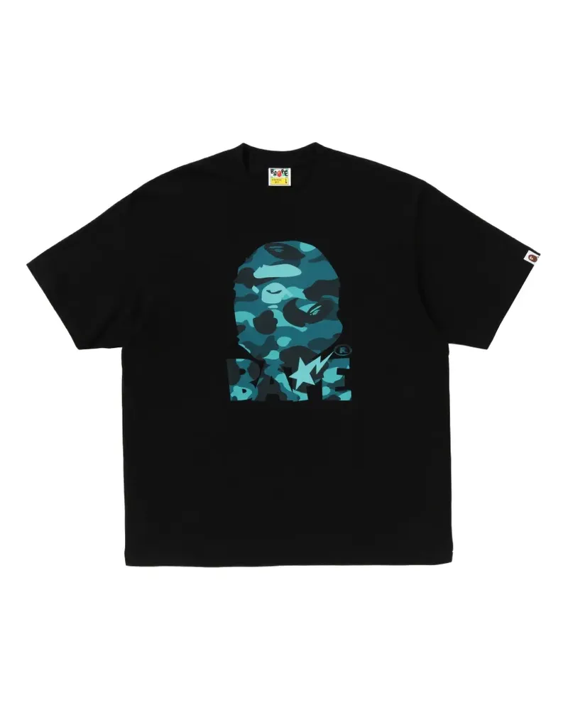 BAPE camo-print logo-print T-shirt - Schwarz Schwarz