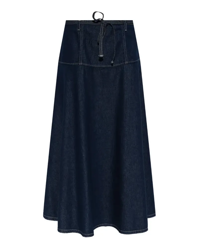 Samsøe & Samsøe Satilly Midirock mit Kordelzug - Blau Blau
