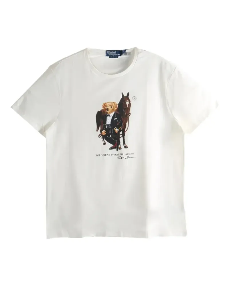 Ralph Lauren T-Shirt mit Polo Bear - Weiß Weiß