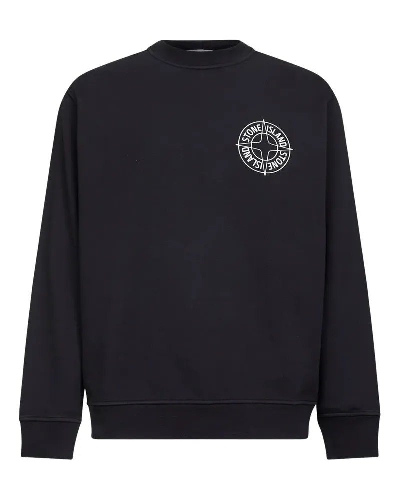 Stone Island Sweatshirt mit Logo-Prägung - Schwarz Schwarz