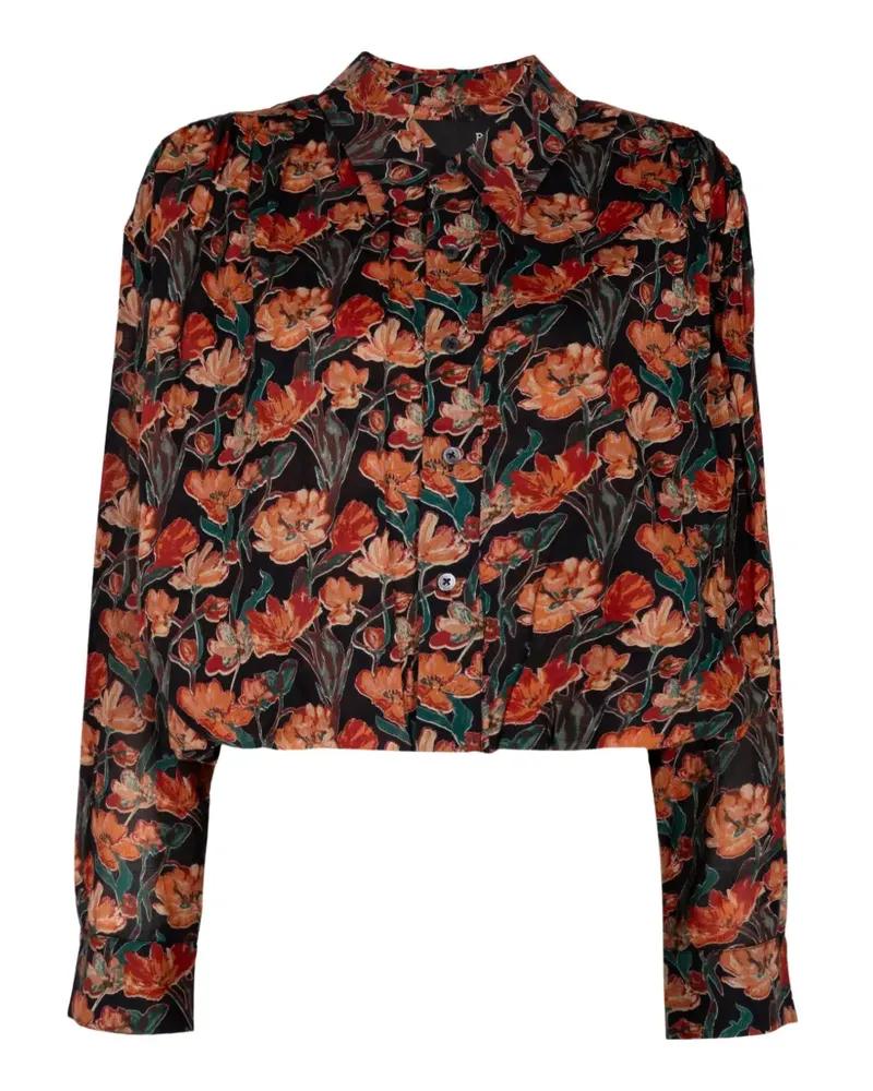 R13 floral-print shirt - Schwarz Schwarz