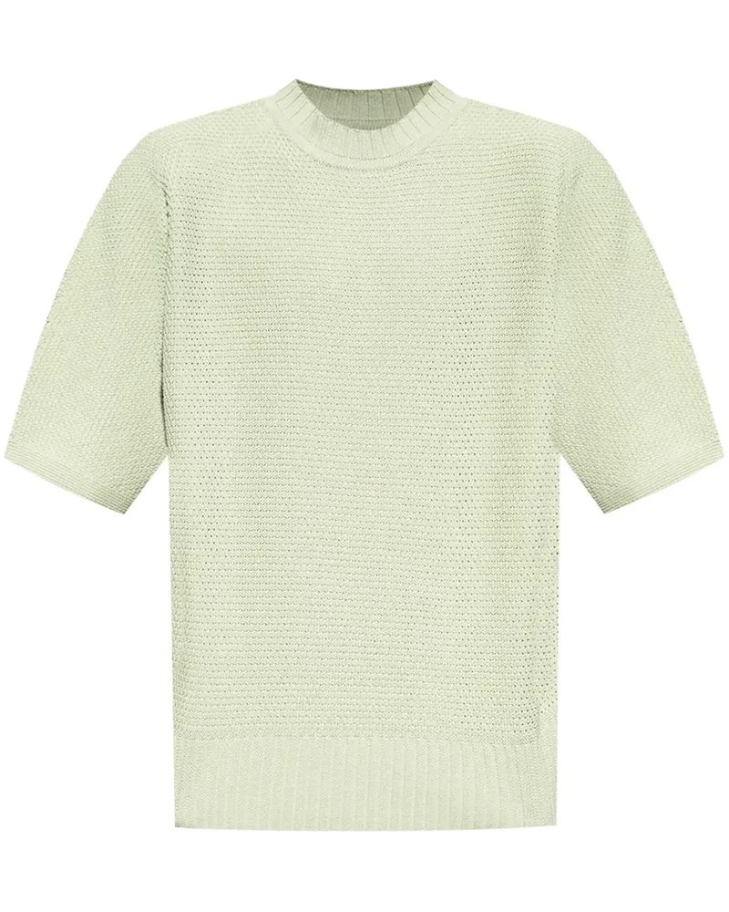 Issey Miyake T-Shirt mit rundem Ausschnitt - Grün Grün