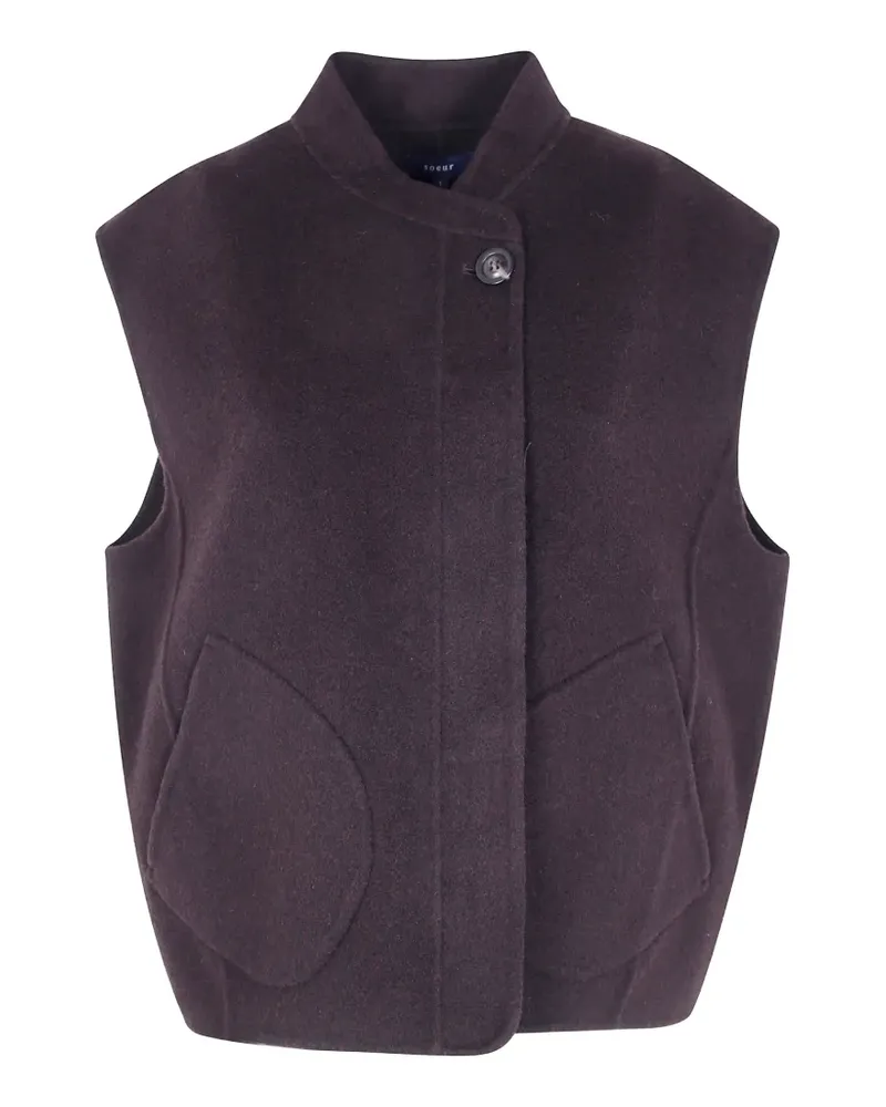 Soeur Adeline high-neck gilet - Braun Braun