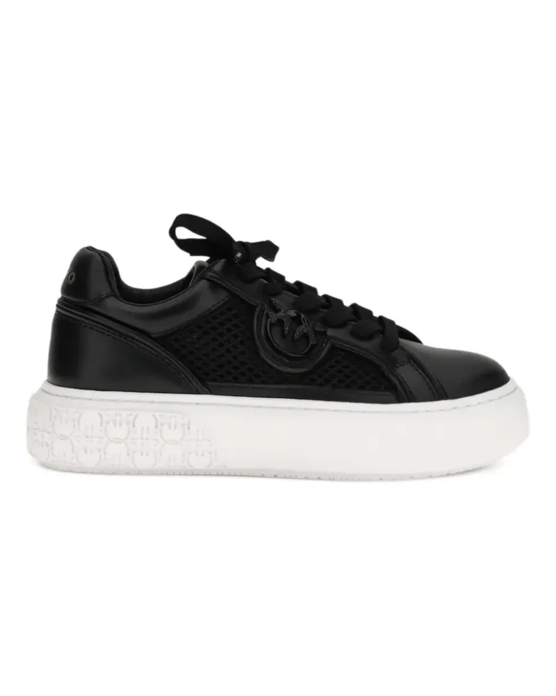 Pinko logo appliqué platform sneakers - Schwarz Schwarz