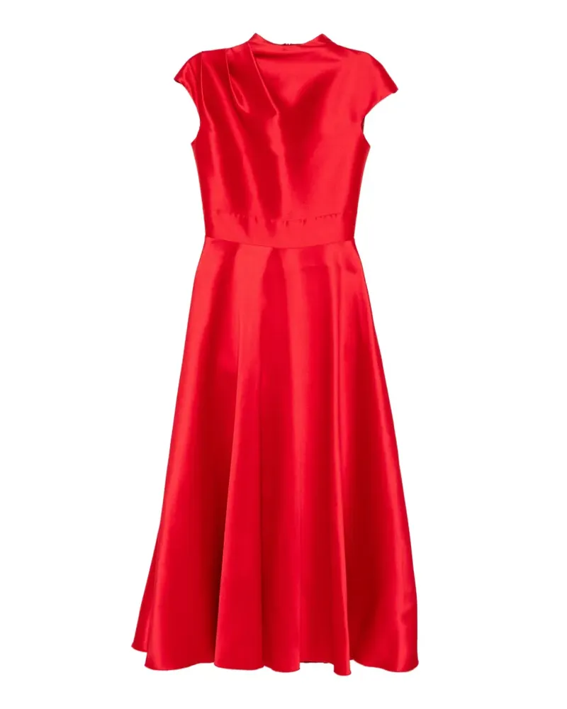 Isabel Sanchís Midikleid mit angeschnittenen Ärmeln - Rot Rot