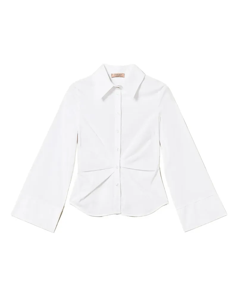 Twin-Set Drapiertes Hemd - Weiß Weiß