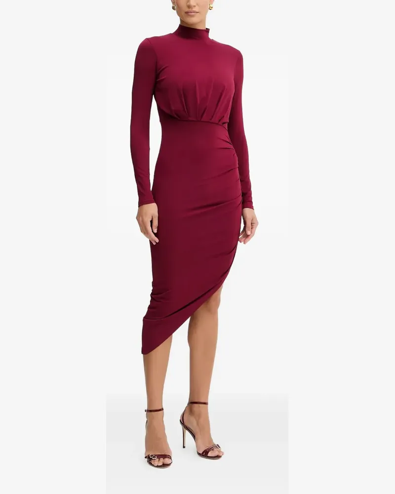 Silvian Heach Midikleid mit Stehkragen - Rot Rot