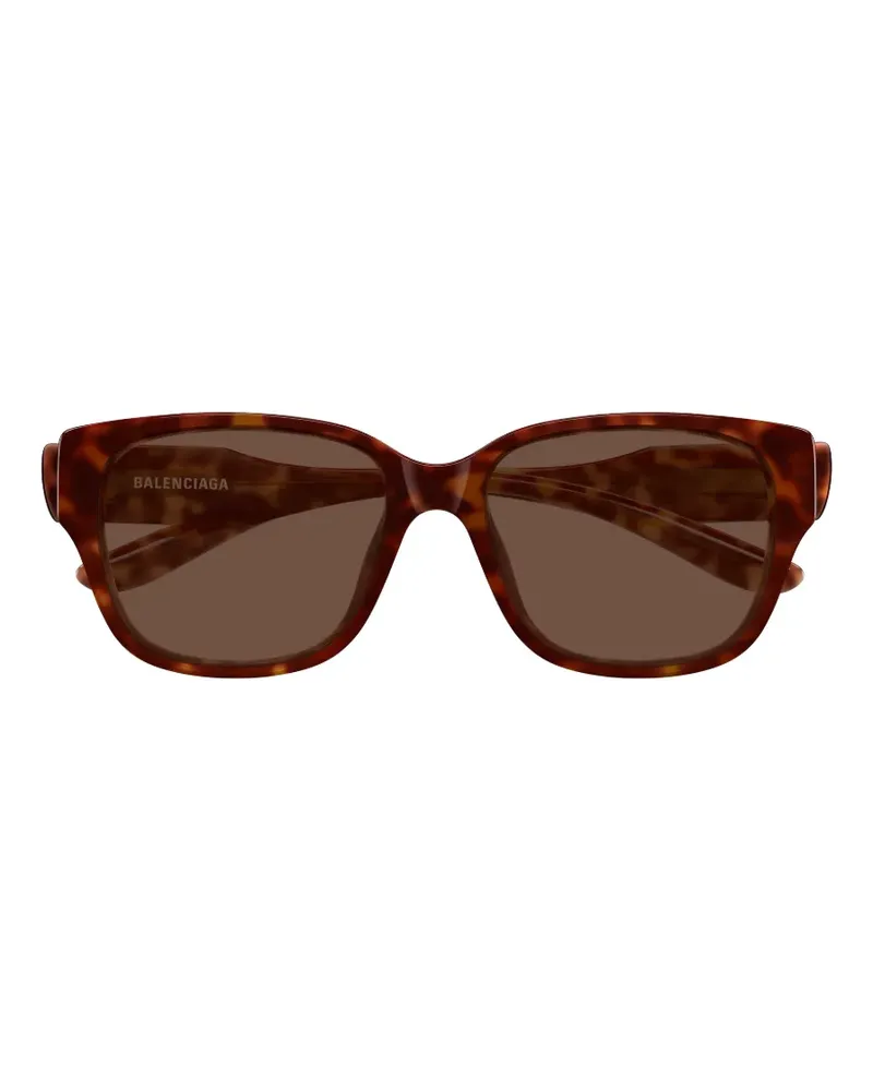 Balenciaga BB tortoiseshell-effect square-frame sunglasses - Braun Braun