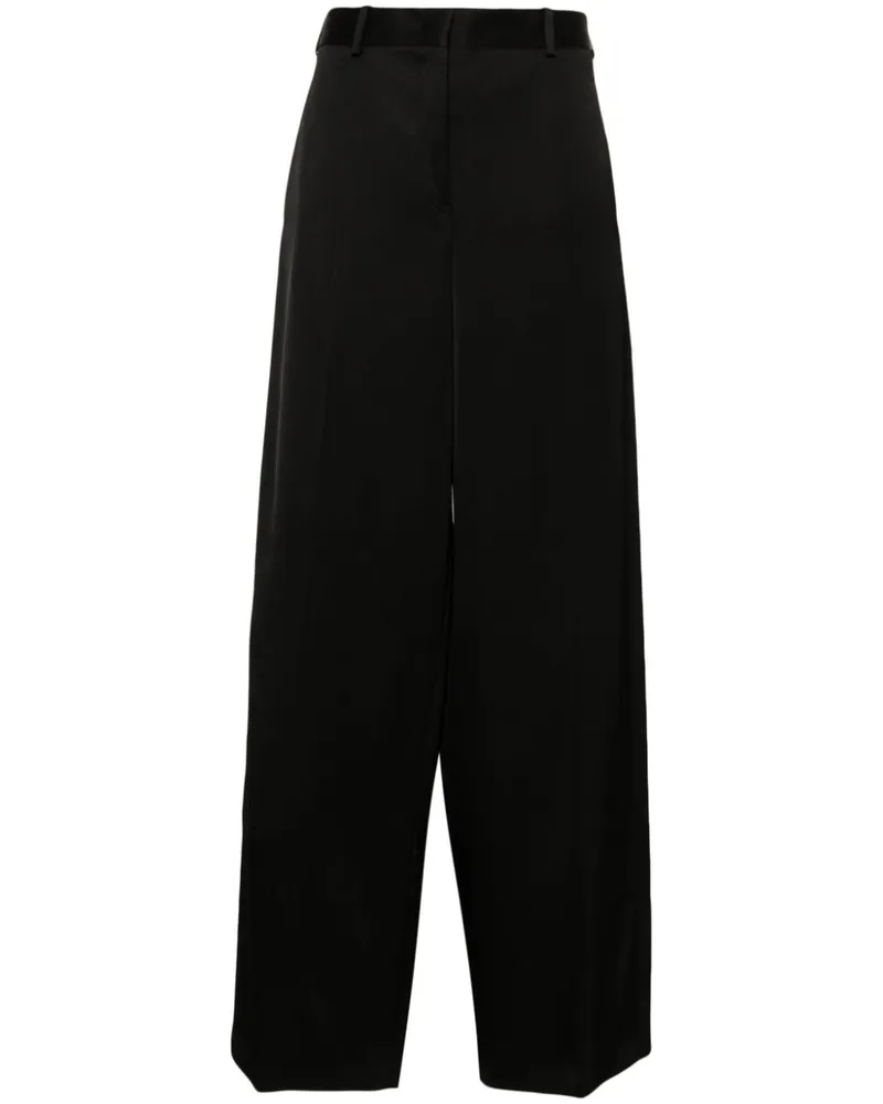 Jil Sander Palazzohose mit Bügelfalten - Schwarz Schwarz