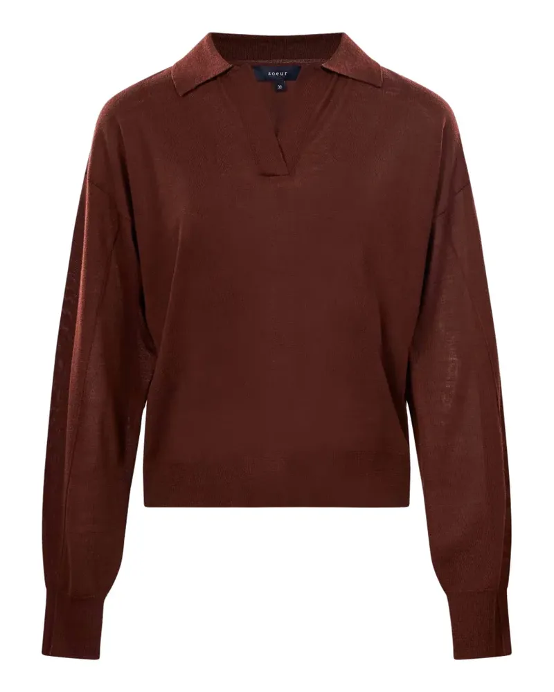 Soeur Fleming polo-collar T-shirt - Braun Braun
