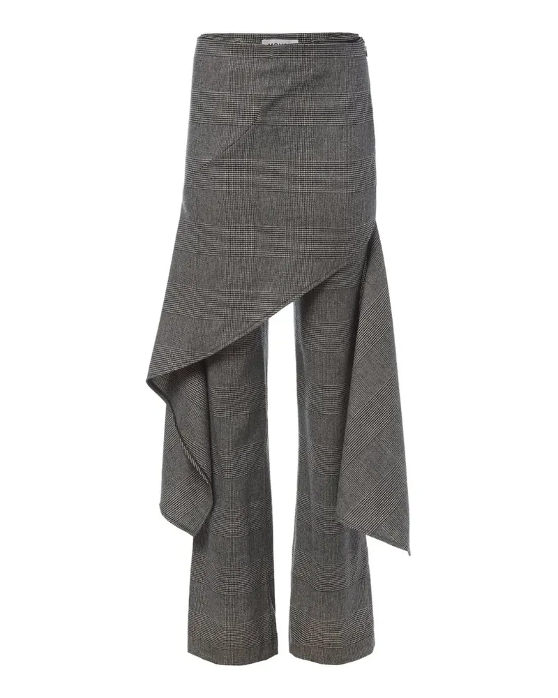 Monse asymmetric skirt-overlay trousers - Grau Grau