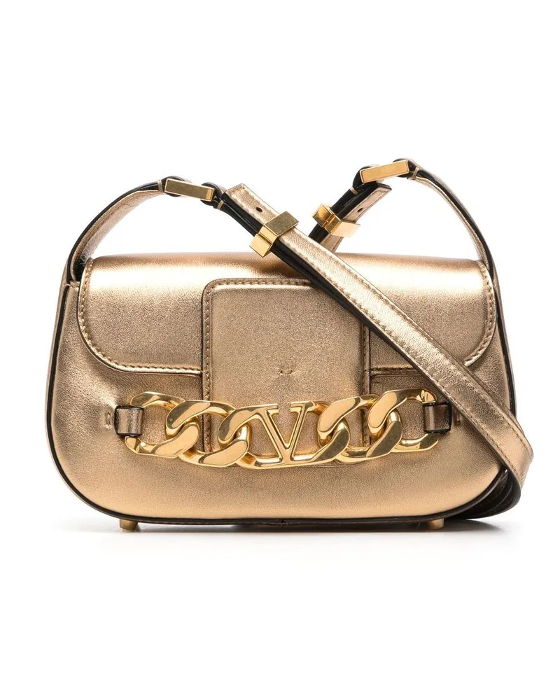 Valentino Garavani Vlogo Schultertasche - Gold Gold
