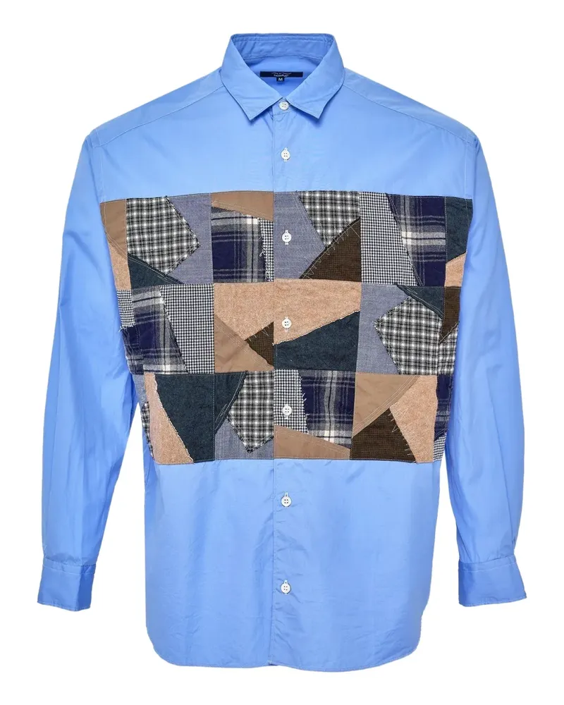 Comme des Garçons Oxford-Hemd aus Patchwork-Design - Blau Blau