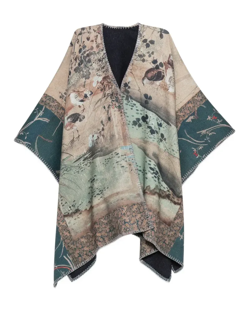 Pierre-Louis Mascia Pancake Cape mit grafischem Print - Nude Nude