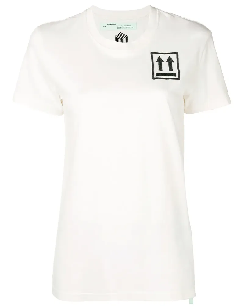 OFF-WHITE T-Shirt mit Stickerei - Nude Nude