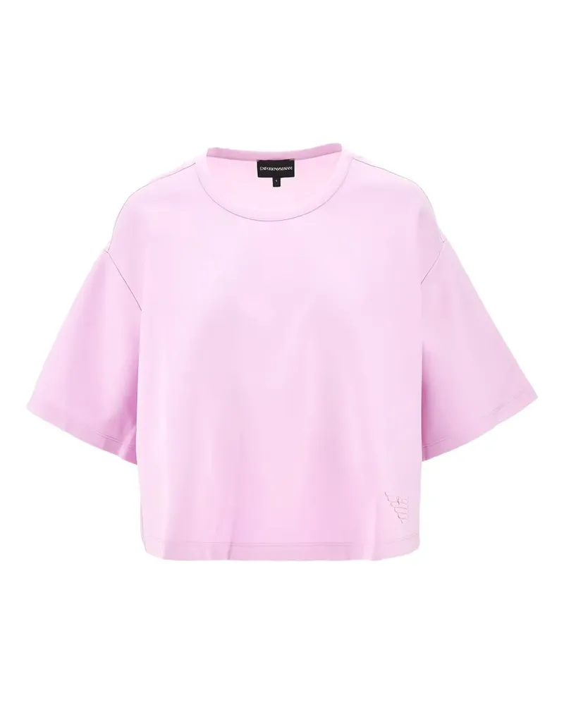 Emporio Armani T-Shirt mit Logo-Stickerei - Rosa Rosa