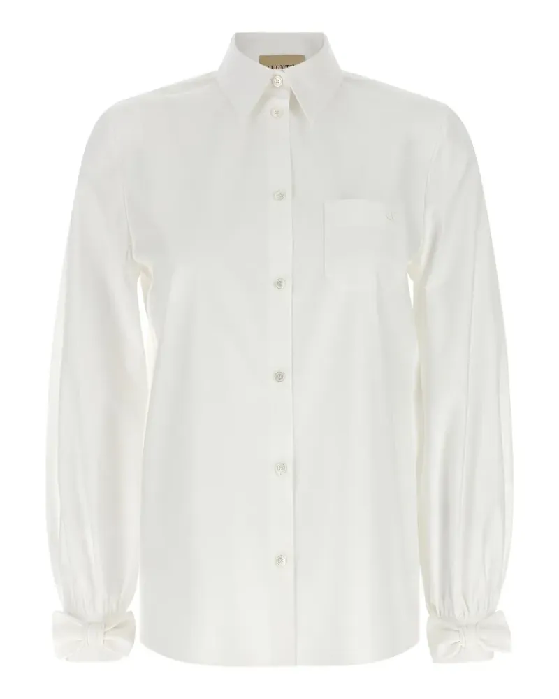 Valentino Garavani VLogo Signature bow-detail shirt - Weiß Weiß