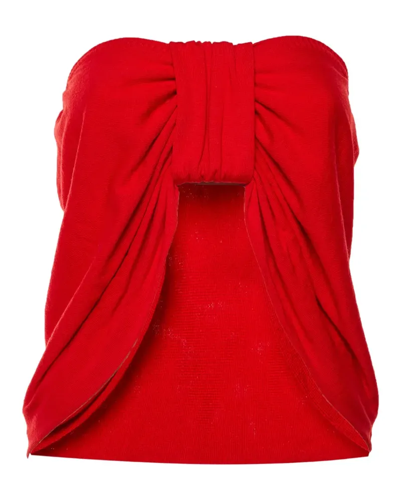 Moschino bow-detail strapless top - Rot Rot