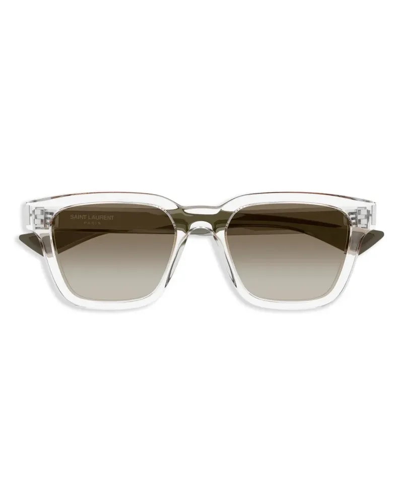 Saint Laurent Sonnenbrille mit eckigem Gestell - Weiß Weiß