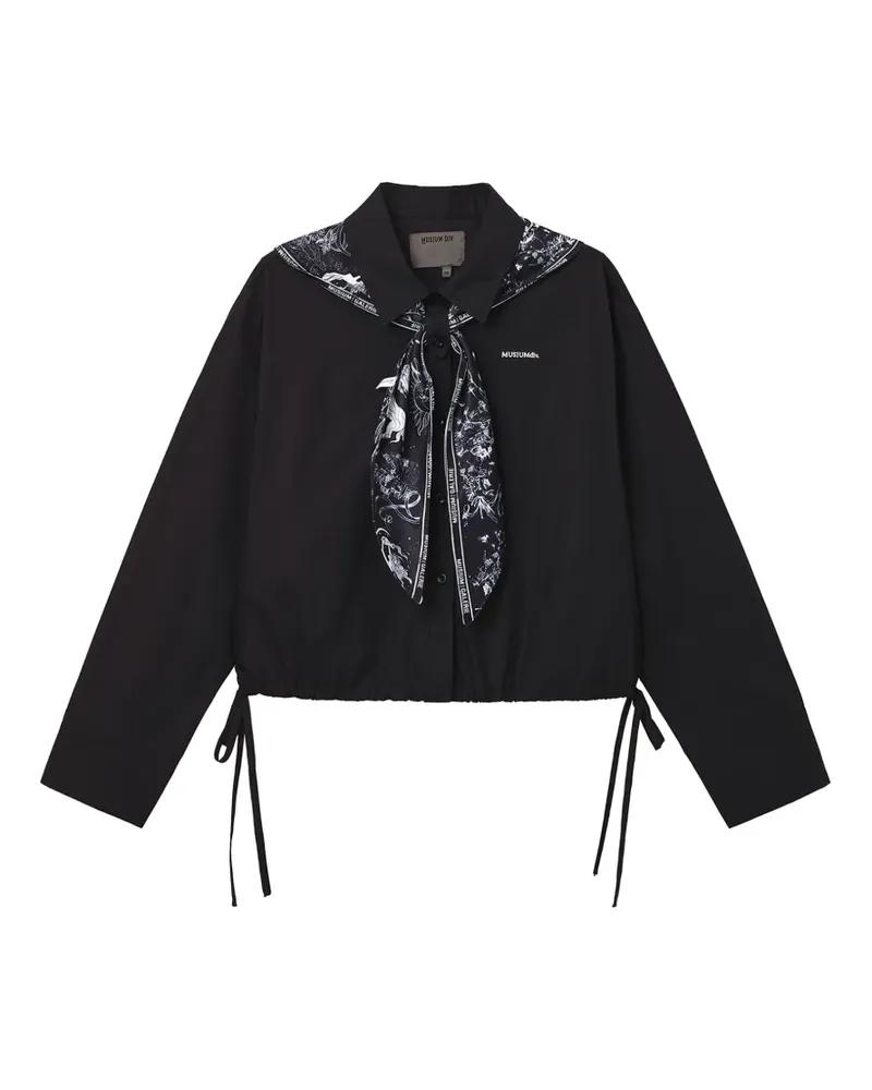 Musium Div. Jacke mit Schal-Print - Schwarz Schwarz