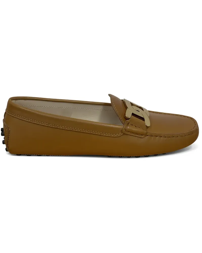 TOD'S Gommini chain-accent loafers - Braun Braun