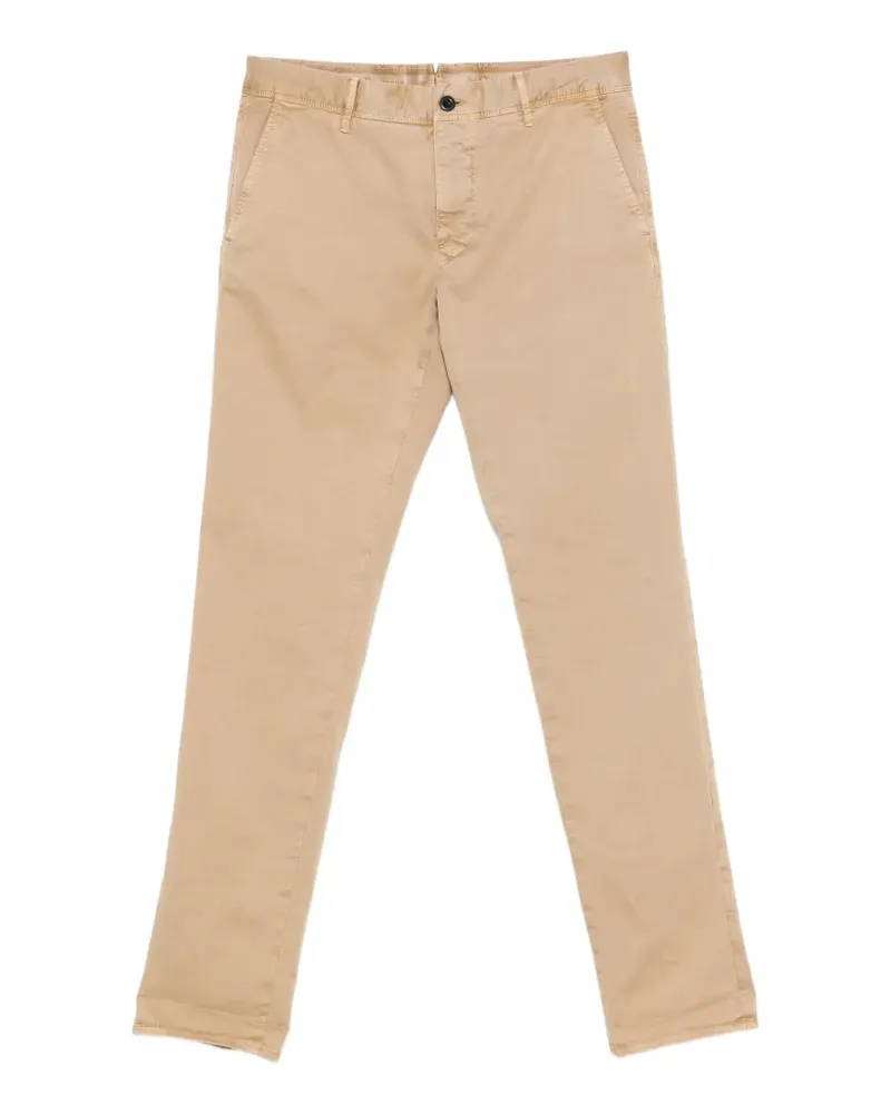Incotex slim-cut twill trousers - Nude Nude