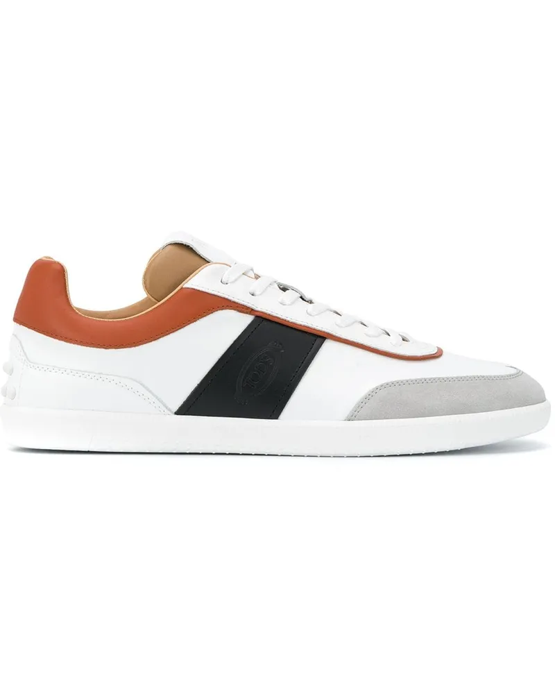 TOD'S Sneakers mit Kontrasteinsätzen - Weiß Weiß