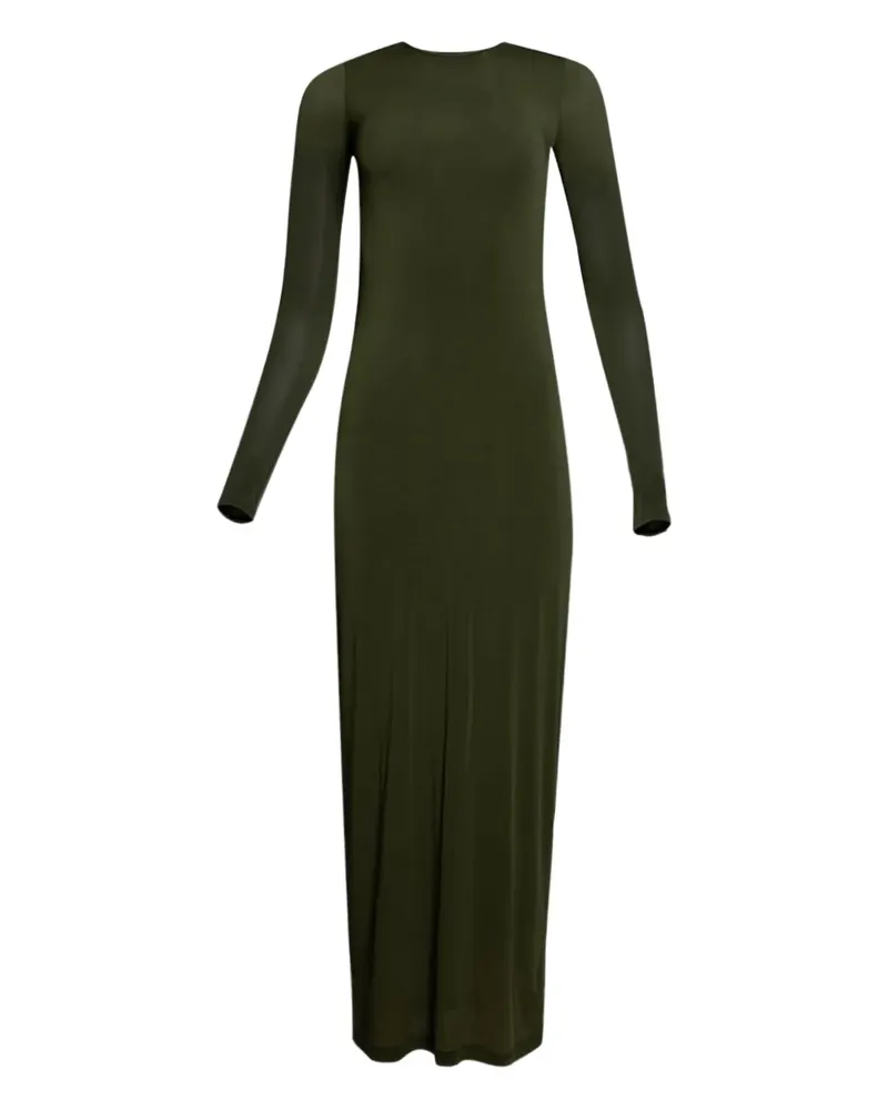 WARDROBE.NYC sheer long-sleeves maxi dress - Grün Grün