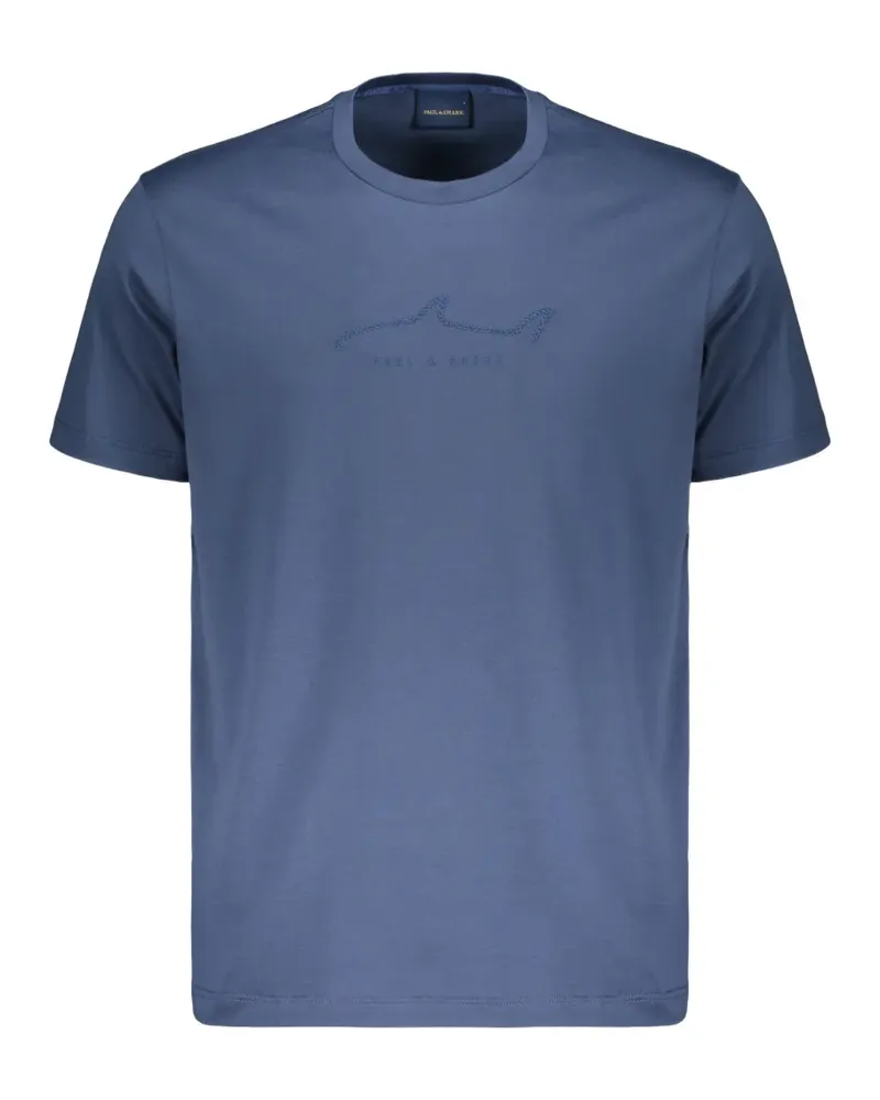 Paul & Shark logo-embroidered T-shirt - Blau Blau