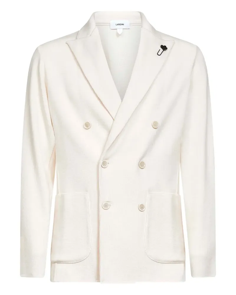 LARDINI virgin wool double-breasted blazer - Weiß Weiß
