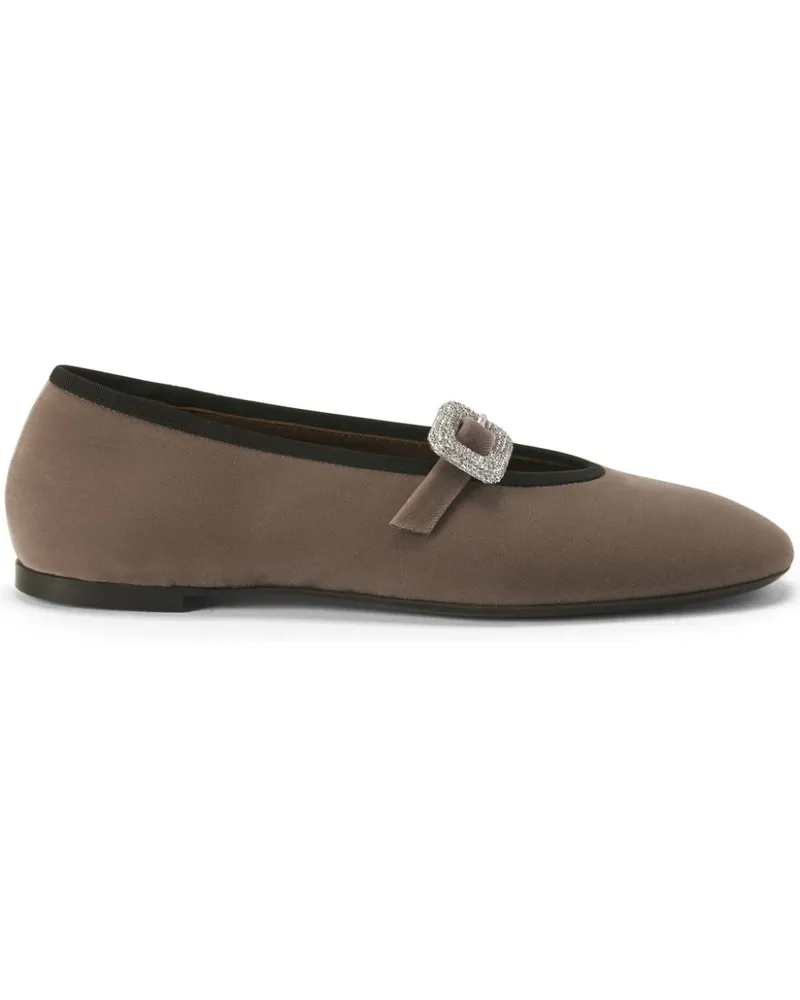 Giuseppe Zanotti Georgia Buckle Ballerinas - Nude Nude