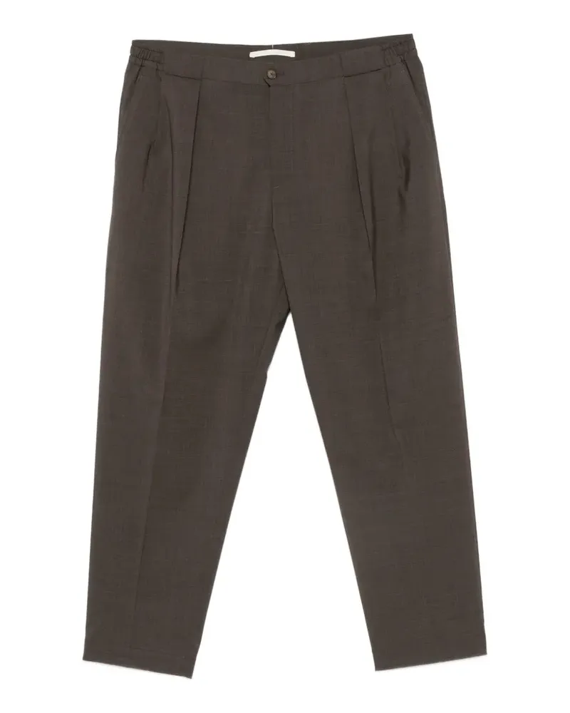 Briglia 1949 Portobellos pleated buttoned trousers - Braun Braun