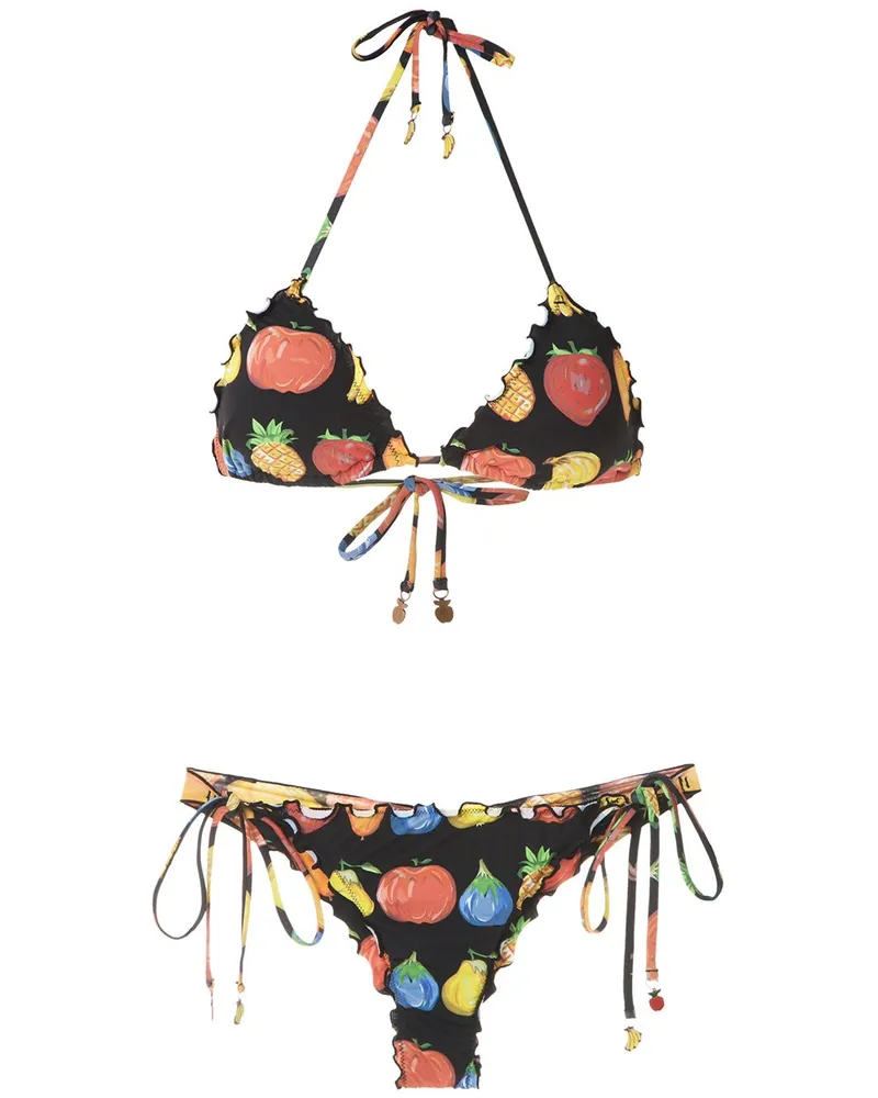 Amir Slama Klassischer Bikini - Schwarz Schwarz
