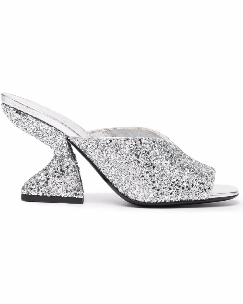 Ferragamo Sandalen im Metallic-Look - Silber Silber