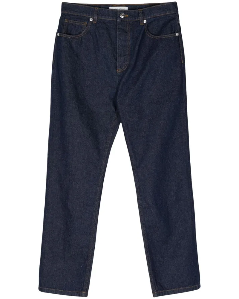 Kitsuné Halbhohe Straight-Leg-Hose - Blau Blau