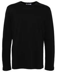 Helmut Lang Langarmshirt mit Logo-Print Schwarz