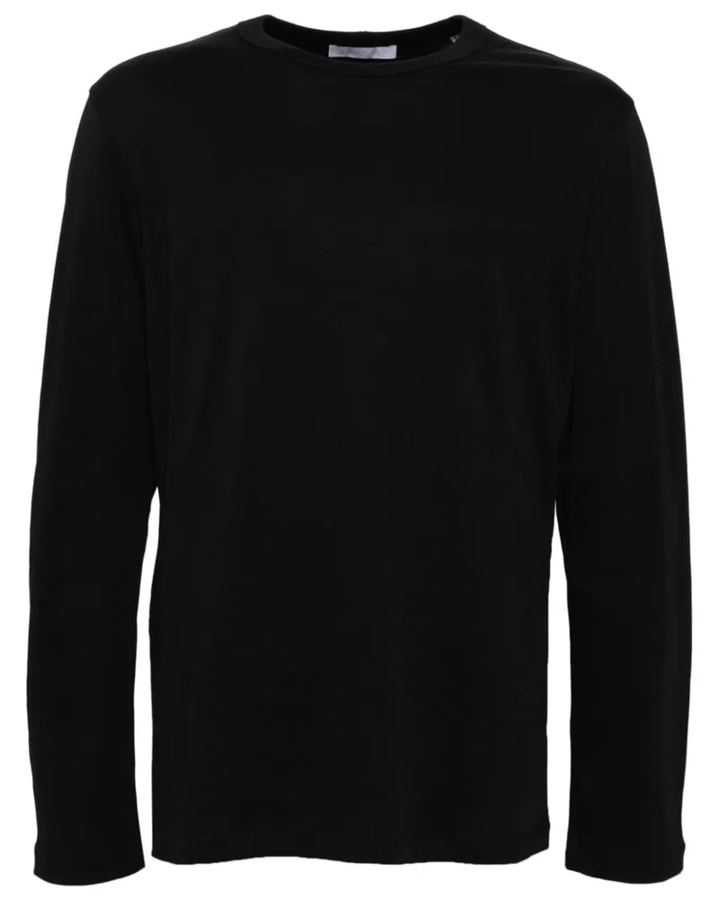 Helmut Lang Langarmshirt mit Logo-Print - Schwarz Schwarz
