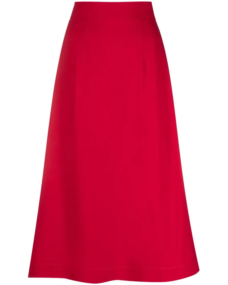 Moschino Klassischer High-Waist-Rock - Rot Rot