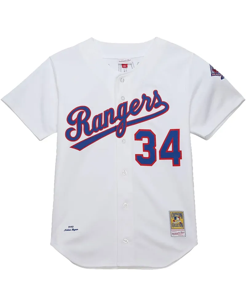 Mitchell & Ness Texas Rangers 1993 Nolan Ryan Authentic Batting Practice Trikot - Weiß Weiß