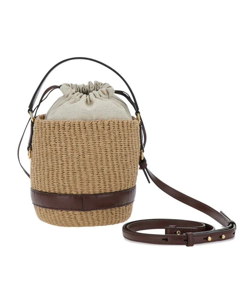 Chloé charm-embellished bucket bag - Nude Nude