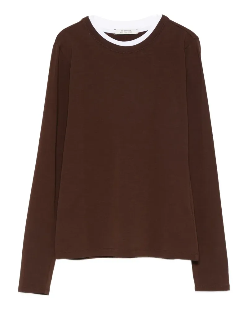 Dorothee Schumacher T-Shirt im Layering-Look - Braun Braun