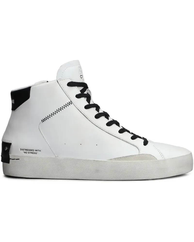 Crime High-Top-Sneakers im Used-Look - Weiß Weiß