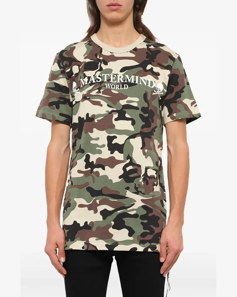Mastermind Japan T-Shirt mit Camouflagemuster - Grün Grün