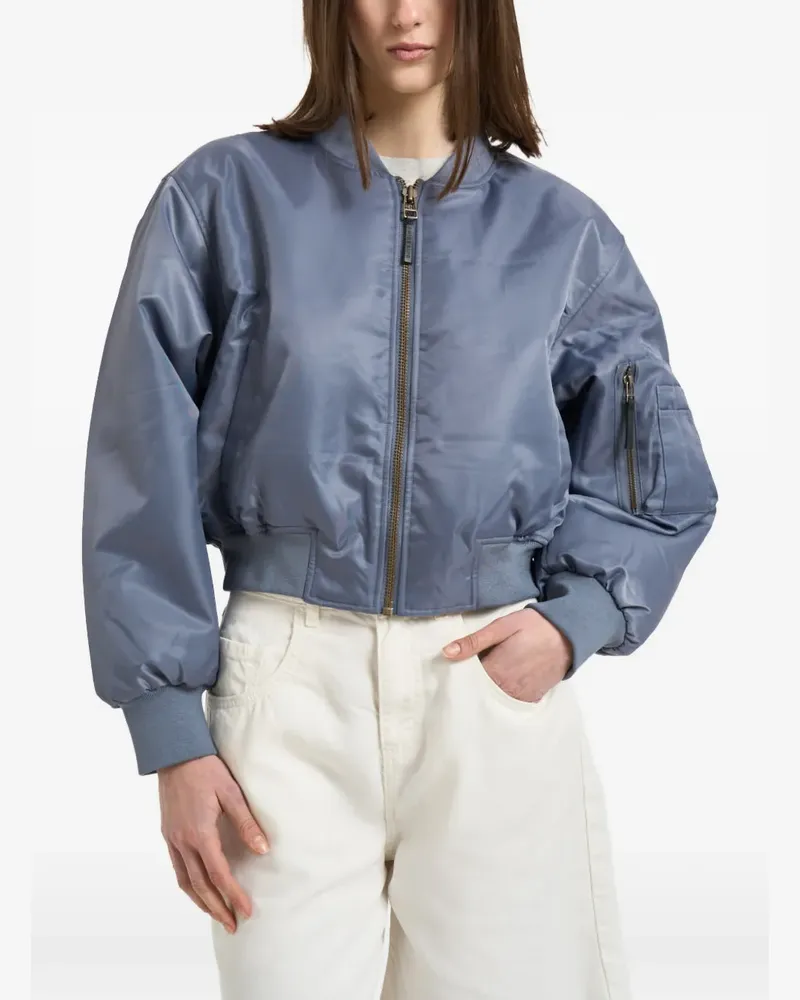 Anine Bing Leon sleeve-pocket bomber jacket - Blau Blau
