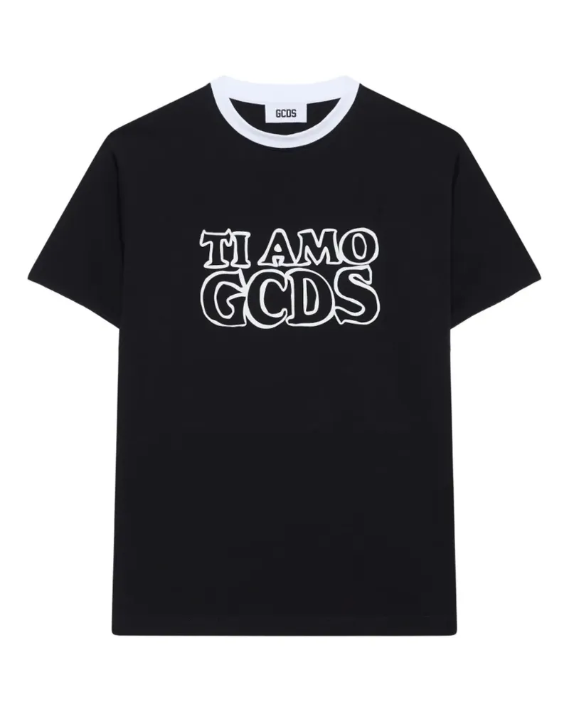 GCDS T-Shirt mit Logo-Print - Schwarz Schwarz