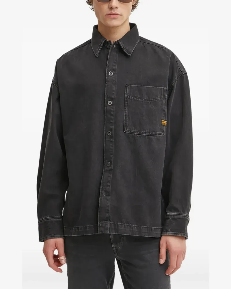 G-STAR RAW Jeanshemd mit Taschendetail - Schwarz Schwarz