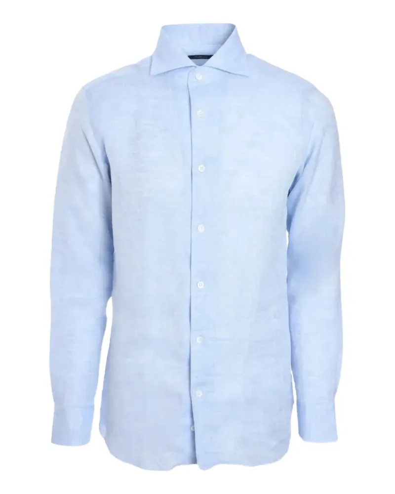 Tombolini spread-collar button-up shirt - Blau Blau