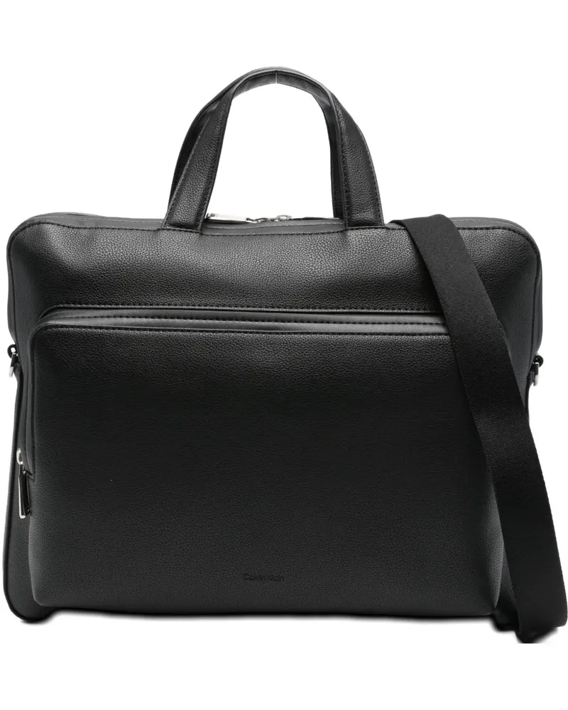Calvin Klein Aktentasche aus Leder - Schwarz Schwarz
