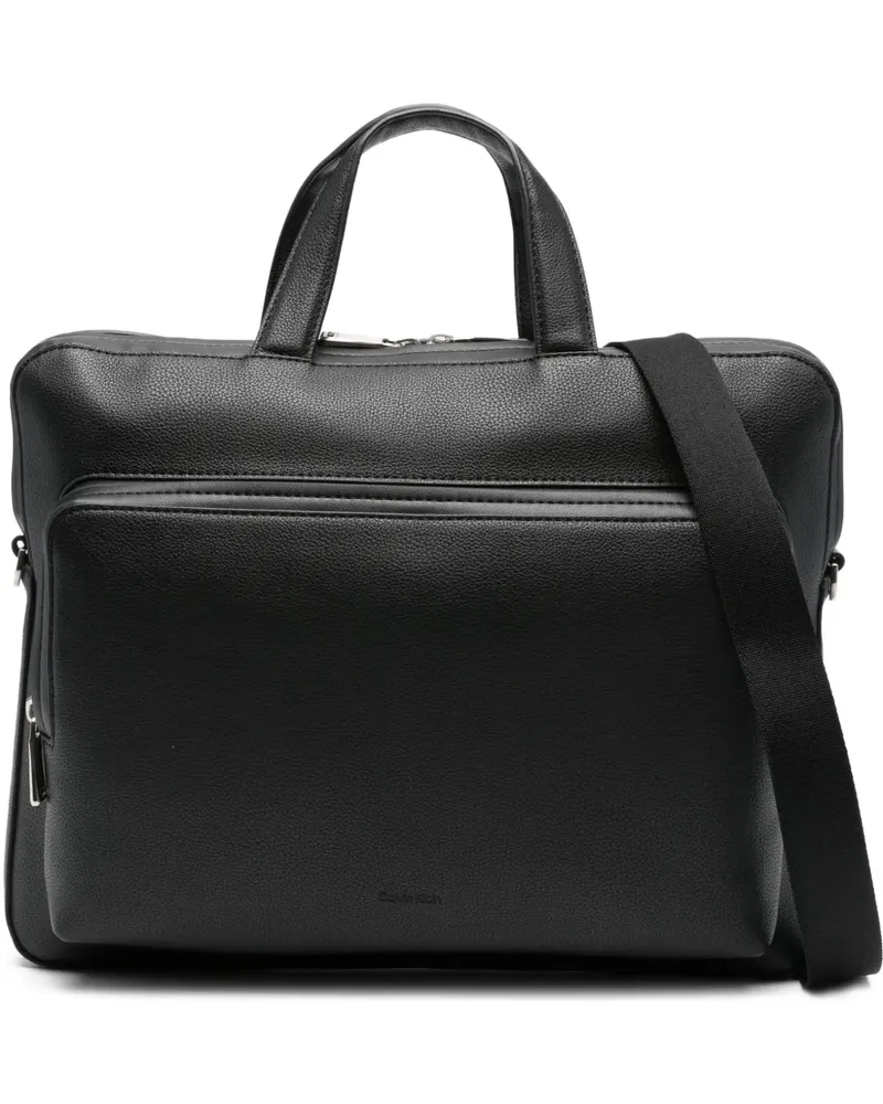 Calvin Klein Aktentasche aus Leder - Schwarz Schwarz